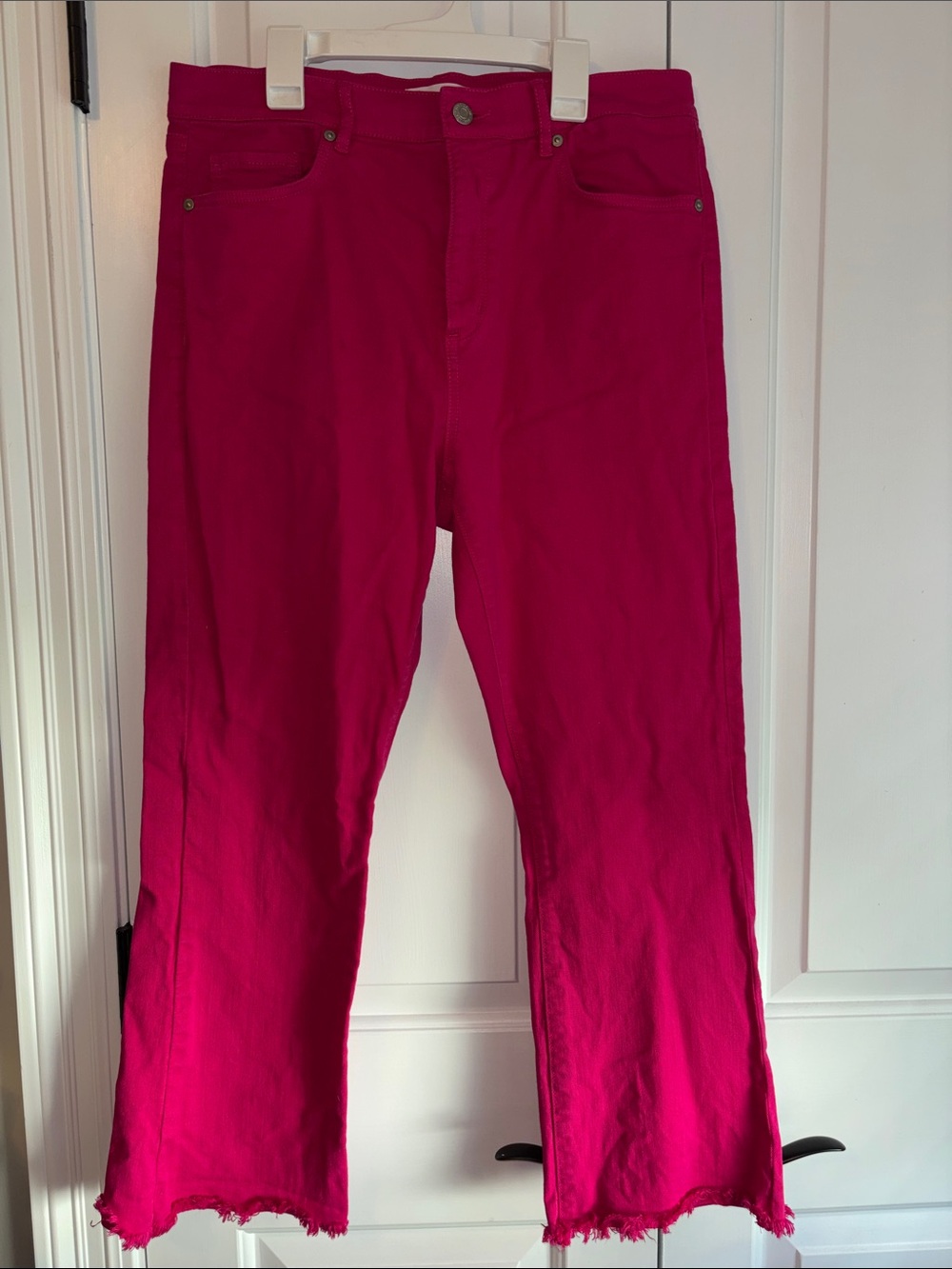LOFT Hot Pink Flare Jeans